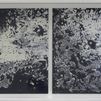 Ecos y transferencias, PABLO FREZZA, 2015, esmalte sintético s_papel, 50x70cm