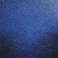 Nocturno (ojos cerrados) 160x160cm, 2019 tencica mixta sobre tela