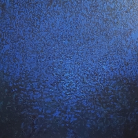 Nocturno (ojos cerrados) 160x160cm, 2019 tencica mixta sobre tela